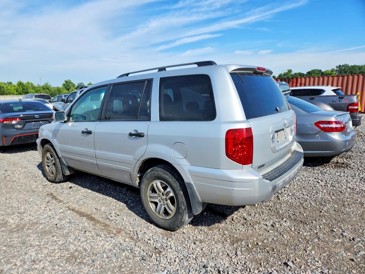 2003 Honda Pilot Exl Silver vin: 2HKYF18583H595100