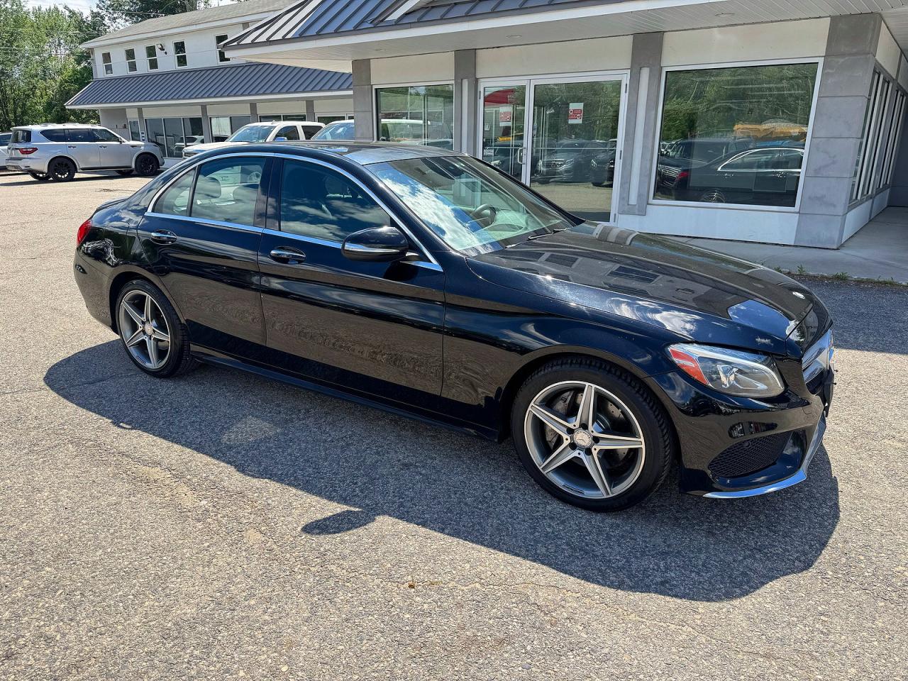 2015 Mercedes-benz C 300 4matic Black vin: 55SWF4KB4FU052464