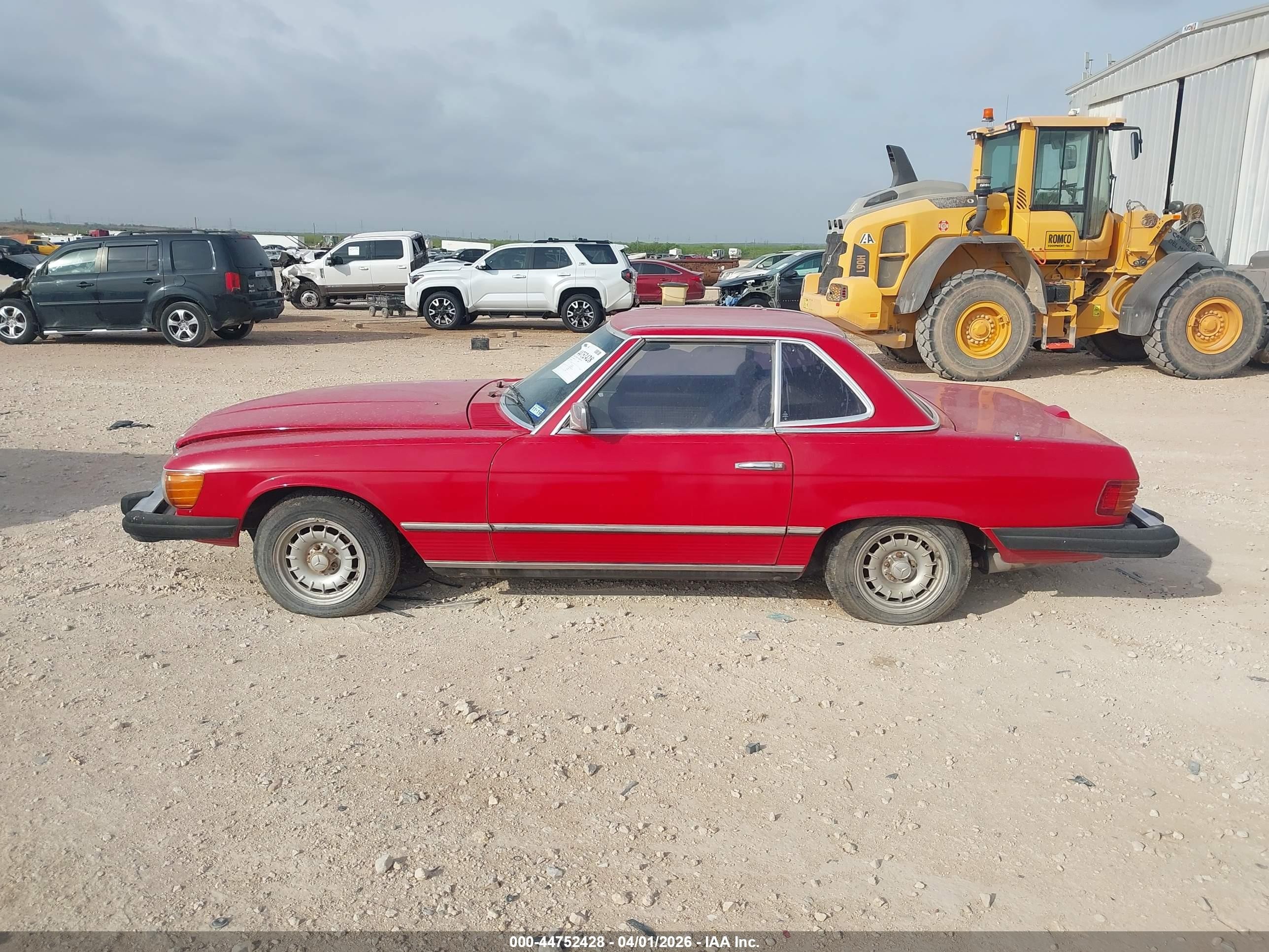 1980 Mercedes 280sl   Красный vin: 10704210008929   