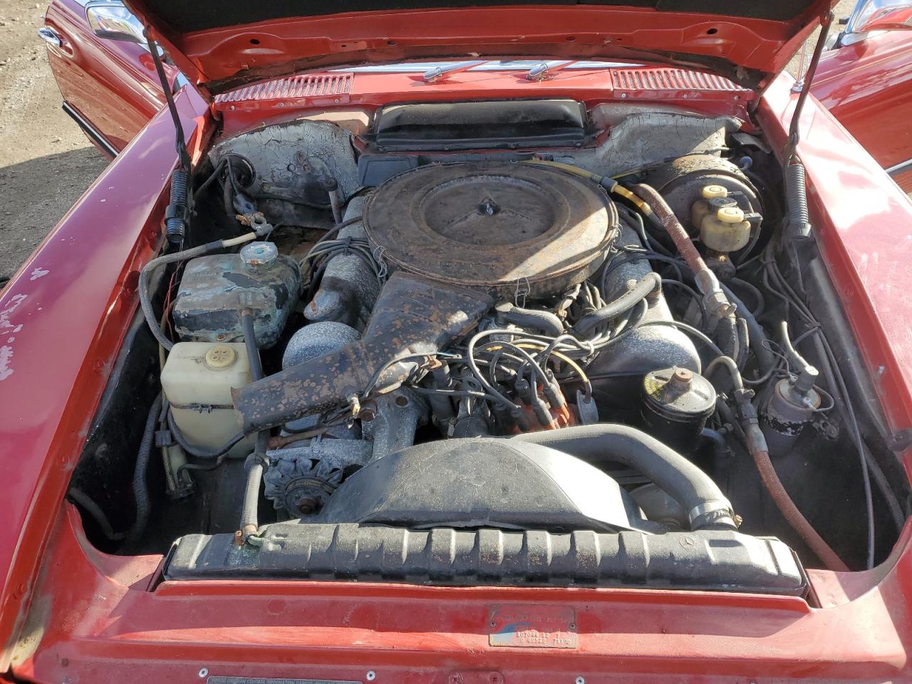 1972 Mercedes Benz 350sl Red vin: 10704412001198