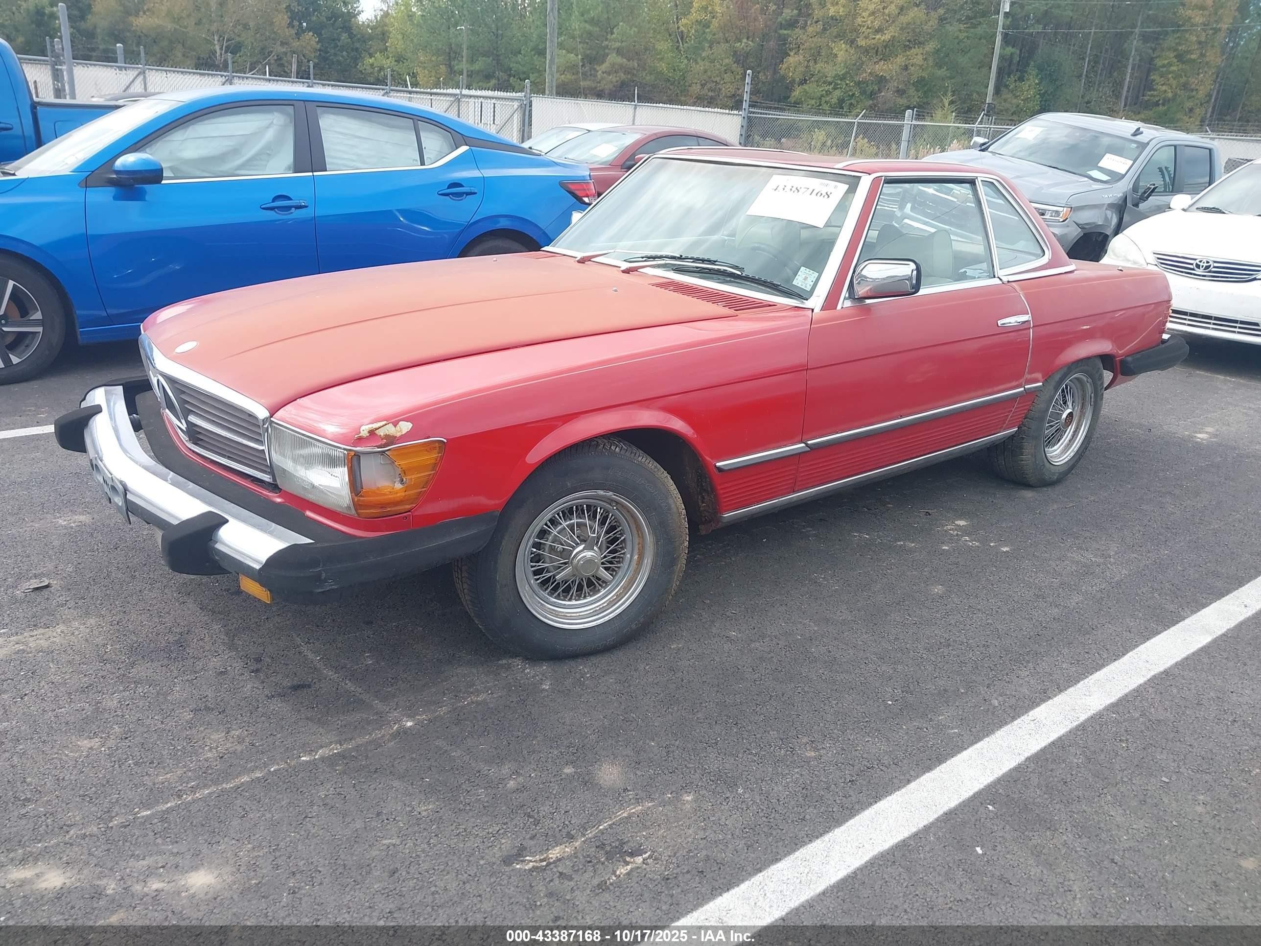 1979 Mercedes-benz 450sl   Красный vin: 10704412051821   