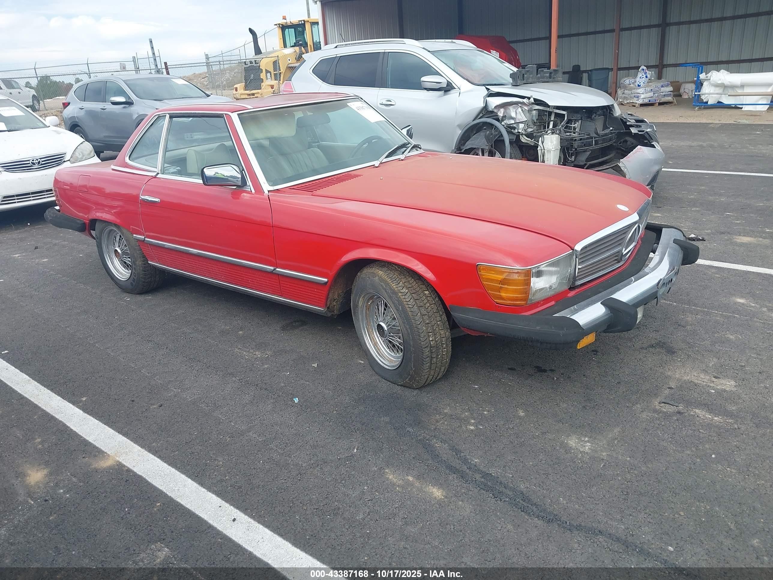 1979 Mercedes-benz 450sl   Red vin: 10704412051821   