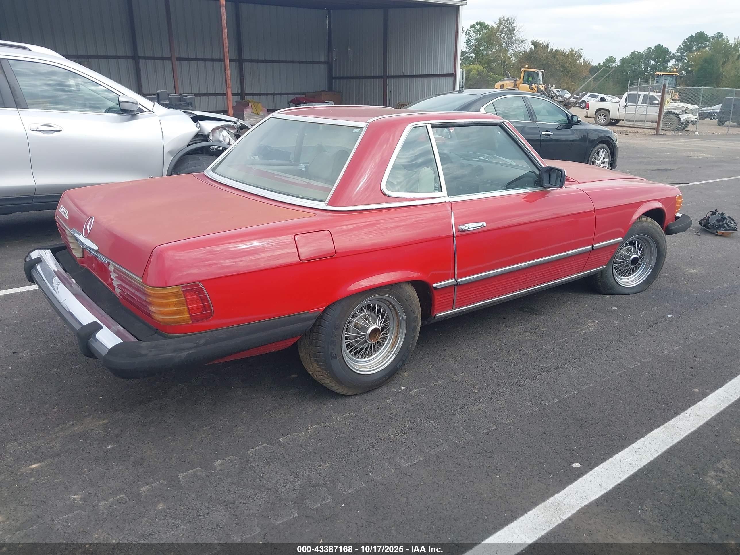 1979 Mercedes-benz 450sl   Красный vin: 10704412051821   