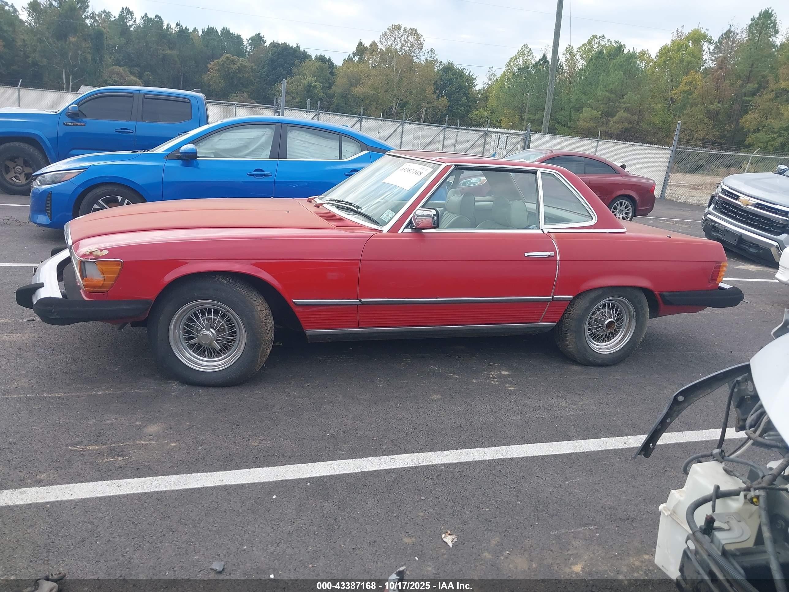 1979 Mercedes-benz 450sl   Красный vin: 10704412051821   