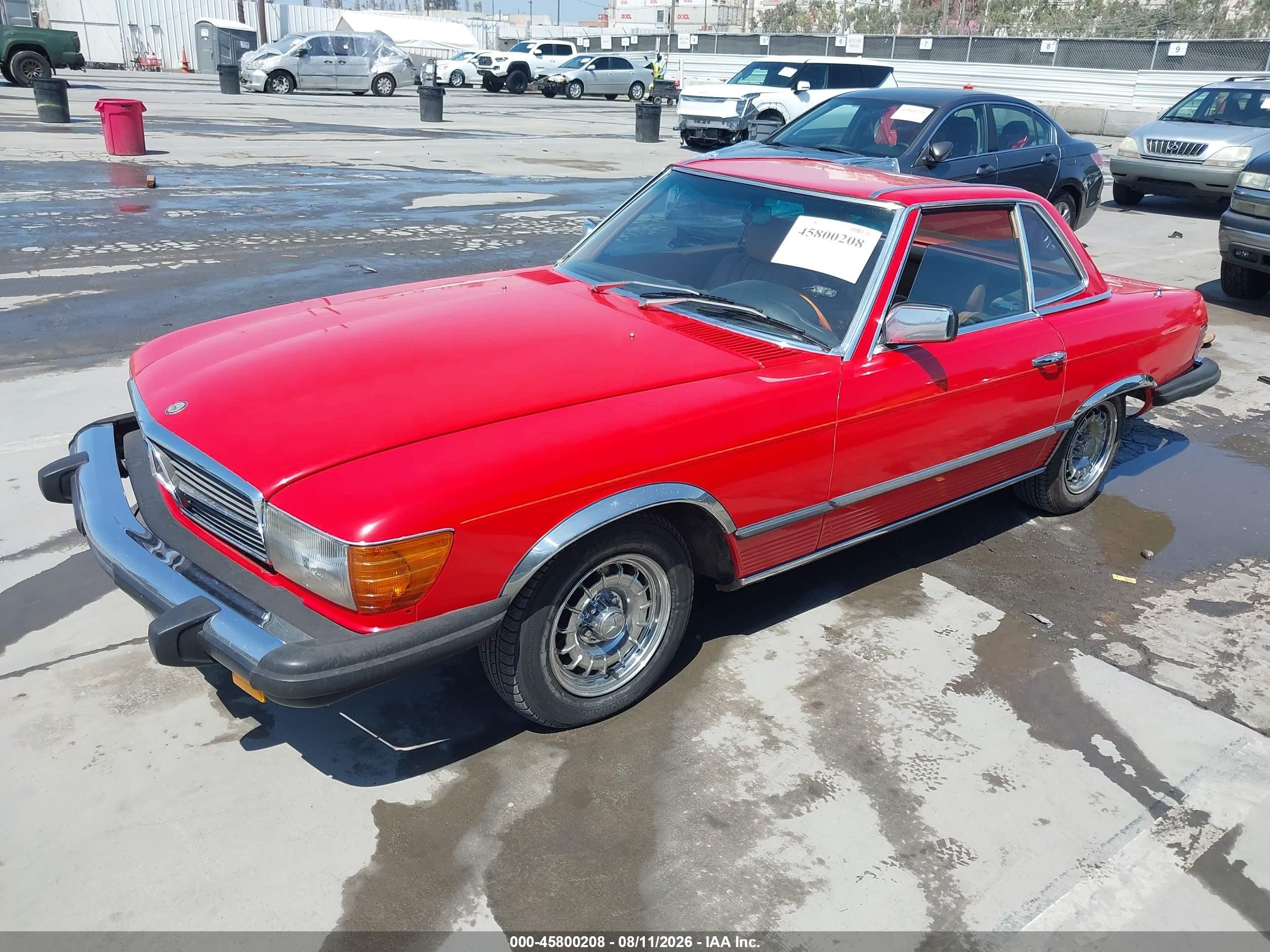 1980 Mercedes-benz 450 Red vin: 10704412060449