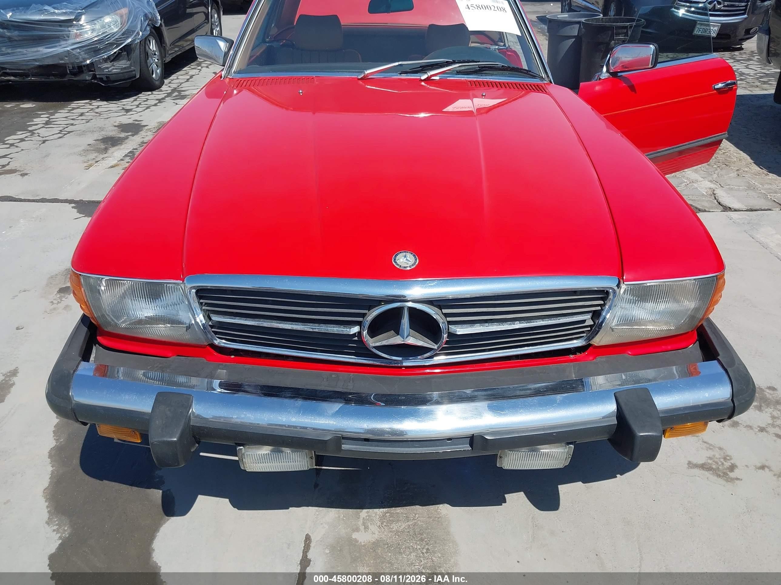 1980 Mercedes-benz 450 Red vin: 10704412060449