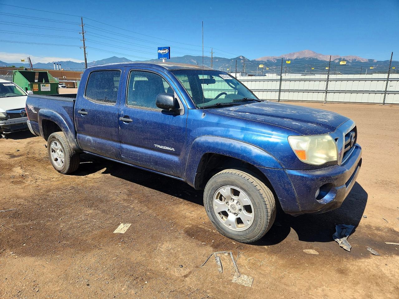 2007 Toyota Tacoma Double Cab Blue vin: 5TELU42N37Z403630