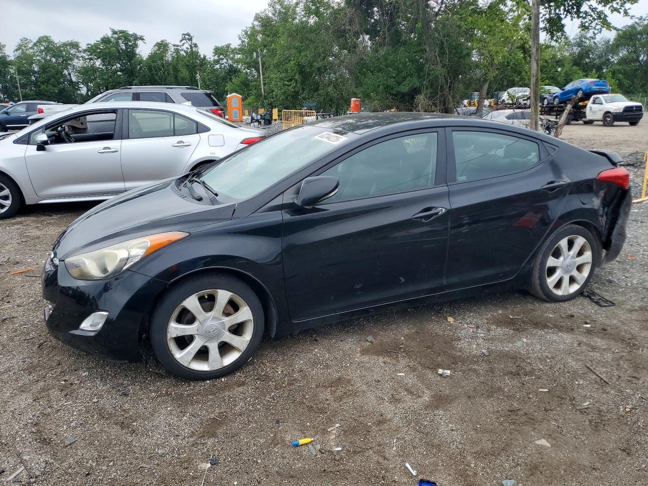 2012 Hyundai Elantra Limited Black vin: KMHDH4AE6CU273951