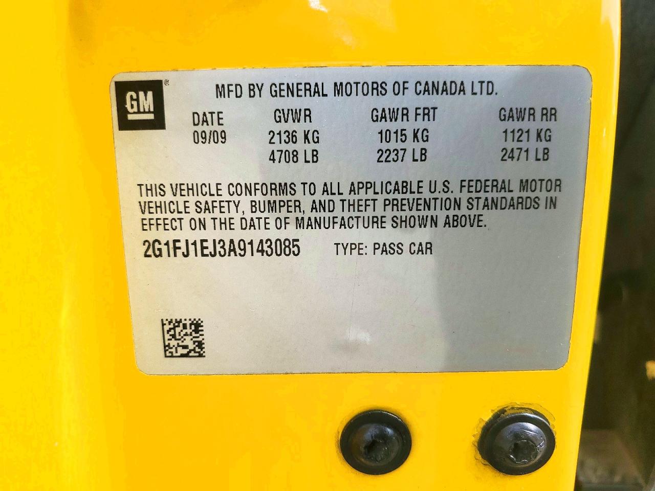 2010 Chevrolet Camaro Ss Yellow vin: 2G1FJ1EJ3A9143085
