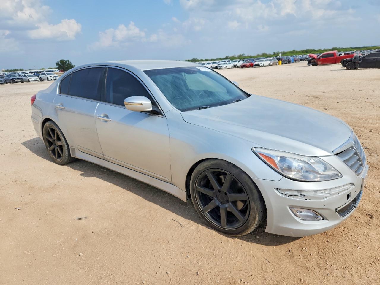 2013 Hyundai Genesis 3.8l Silver vin: KMHGC4DD4DU243086