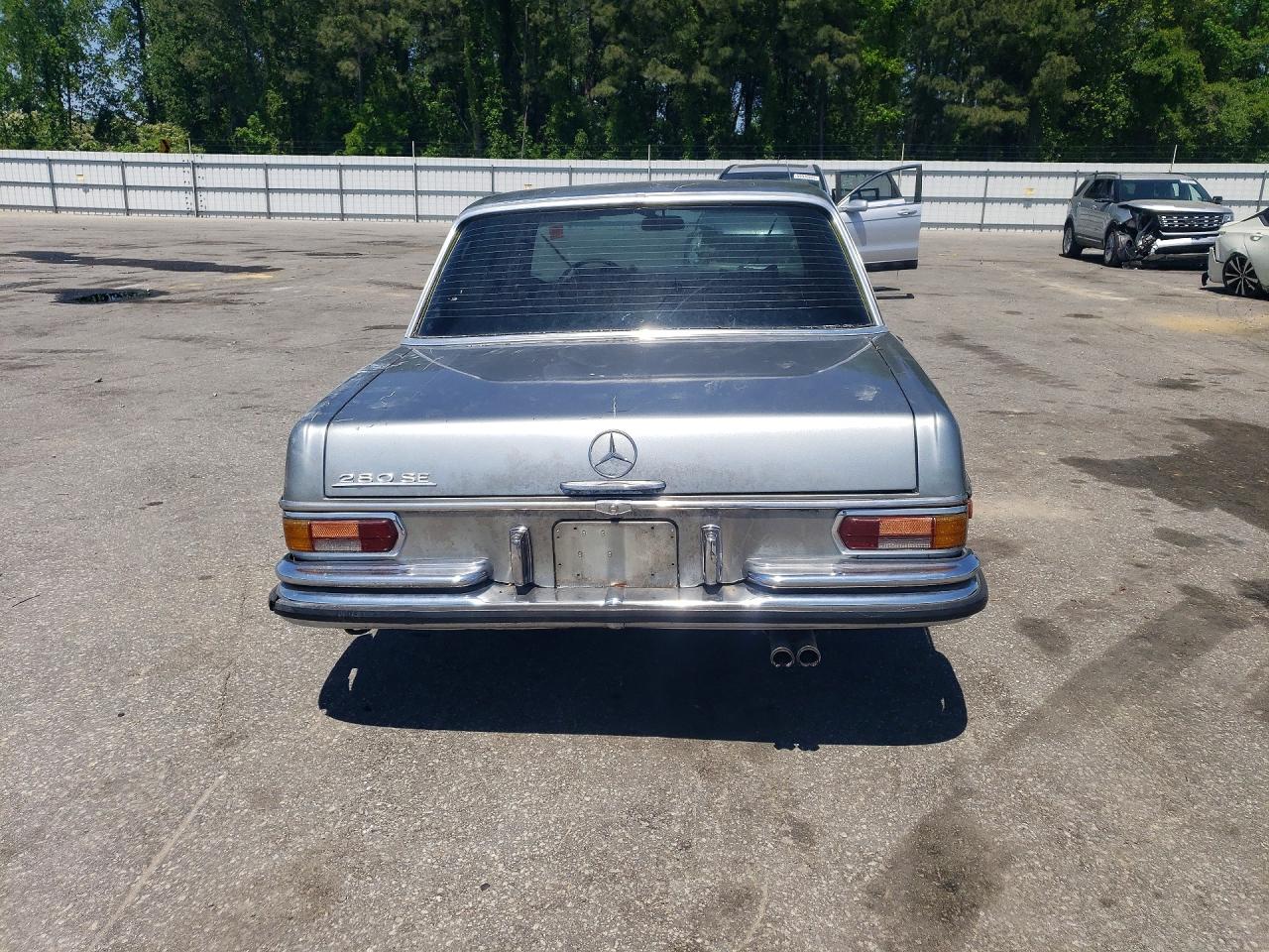 1972 Mercedes-benz 280 Se Silver vin: 10801812091563