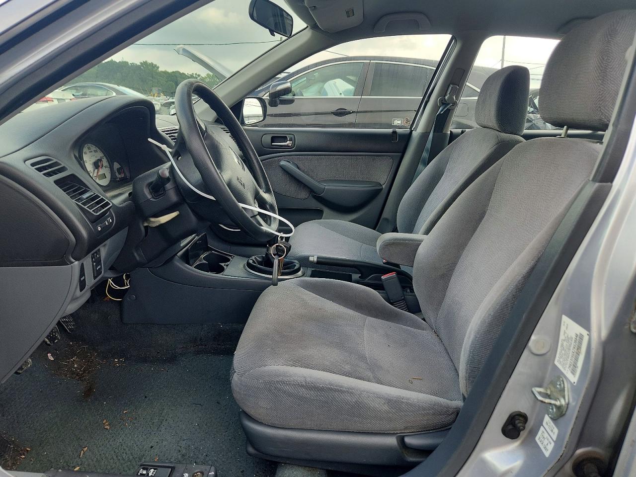 2002 Honda Civic Lx Silver vin: 2HGES155X2H539848