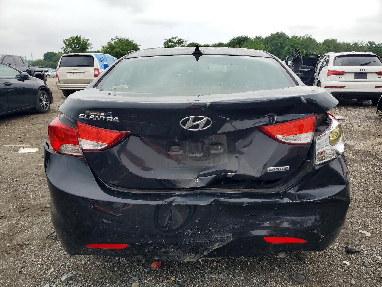 2012 Hyundai Elantra Limited Black vin: KMHDH4AE6CU273951