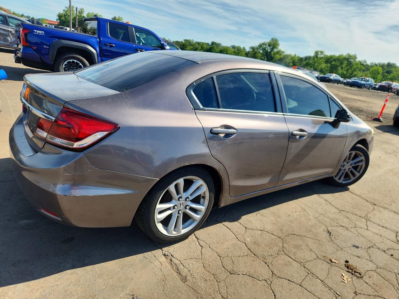 2013 Honda Civic Lx Gray vin: 2HGFB2F54DH563039