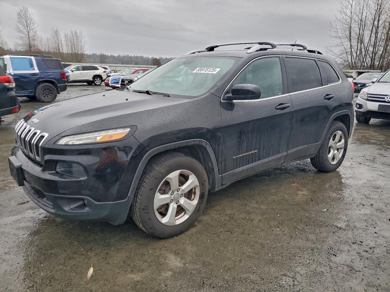 2014 Jeep Cherokee Latitude Black vin: 1C4PJMCB5EW208329