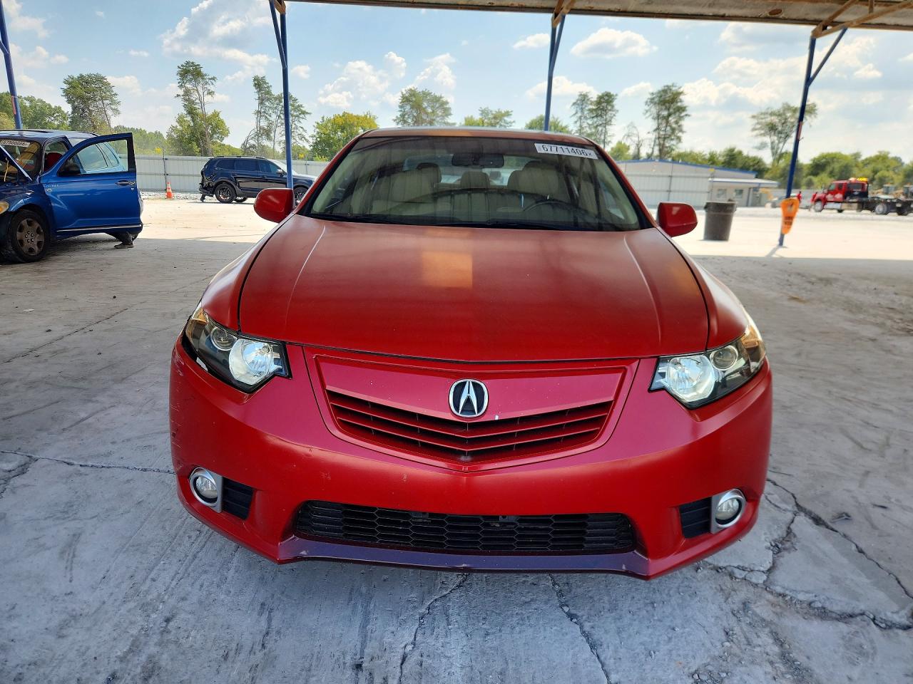 2011 Acura Tsx Red vin: JH4CU2F68BC010297