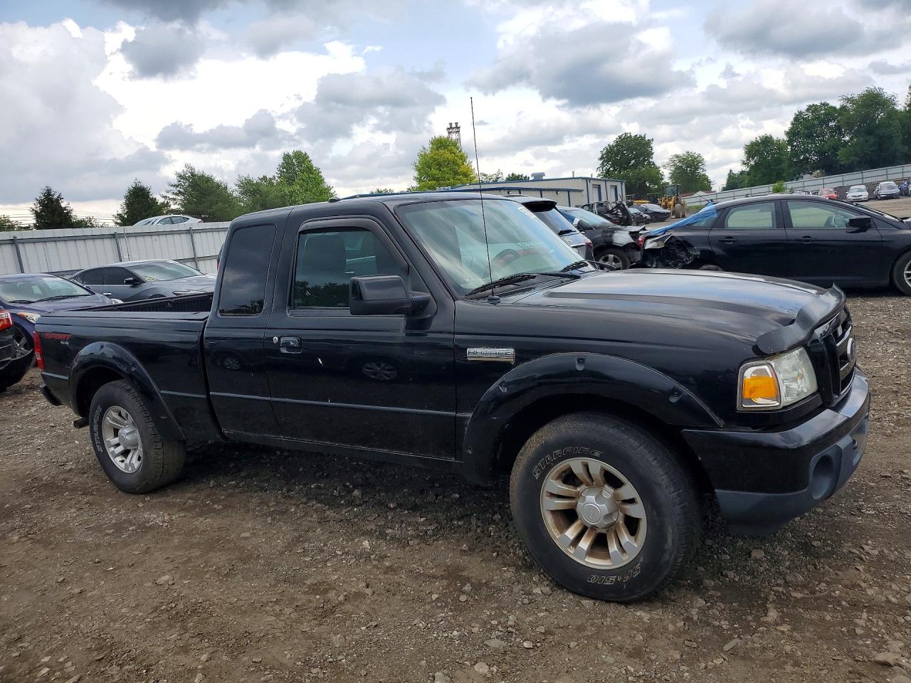2010 Ford Ranger Super Cab Black vin: 1FTLR4FE5APA09282