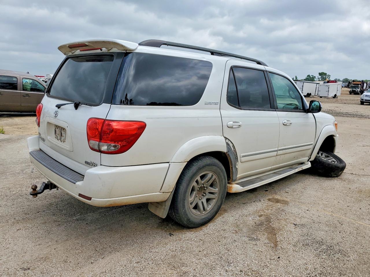 2007 Toyota Sequoia Limited White vin: 5TDZT38A67S292192