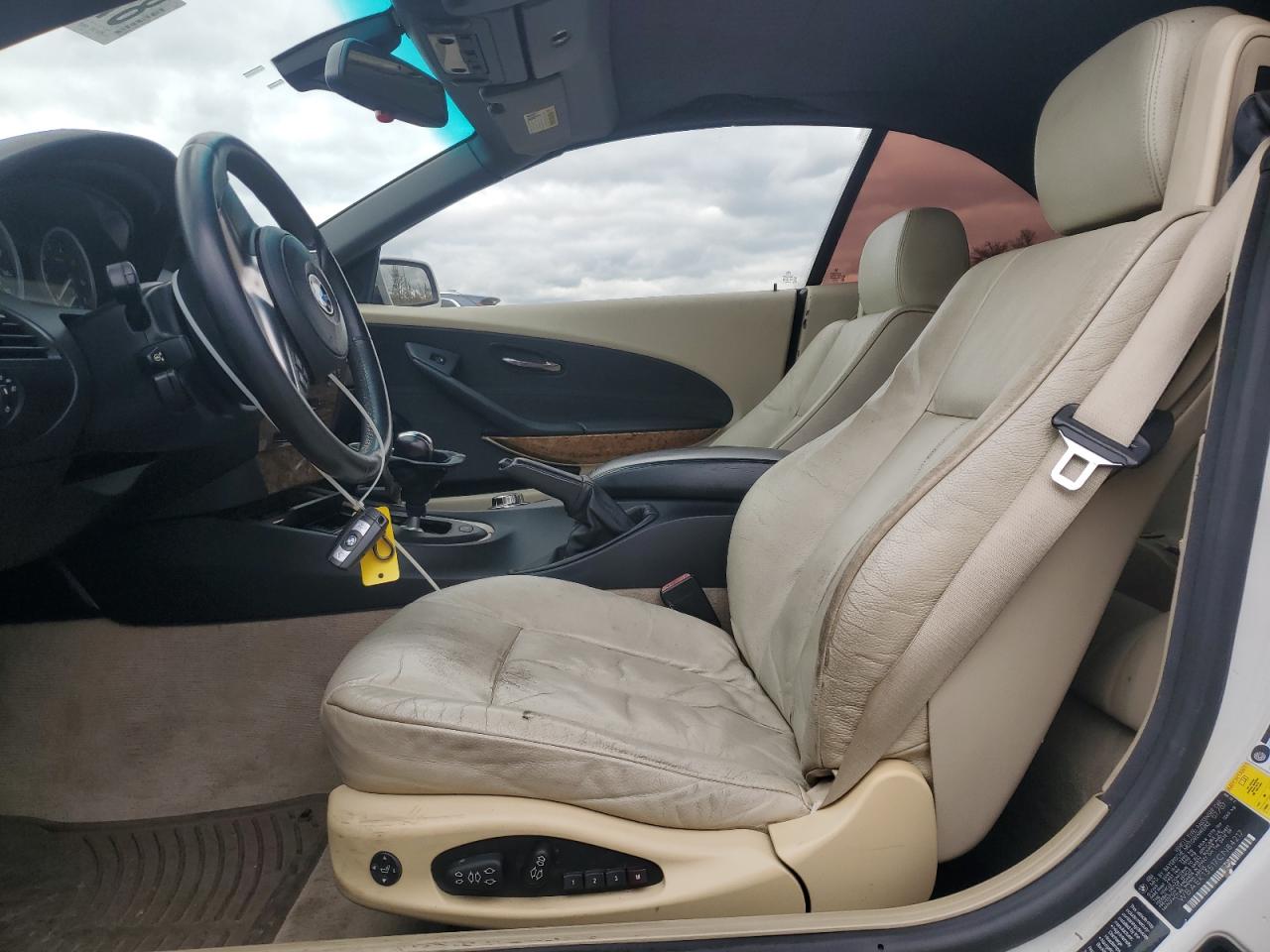 2007 Bmw 650 I White vin: WBAEK13517CN84217