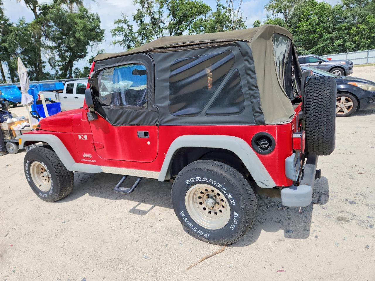 2004 Jeep Wrangler X Red vin: 1J4FA39S84P789244