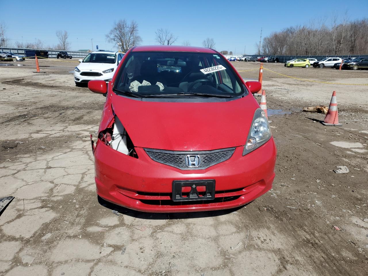 2013 Honda Fit Red vin: JHMGE8H39DC004869