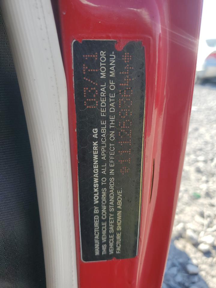1971 Volkswagen Beetle Red vin: 1112693644