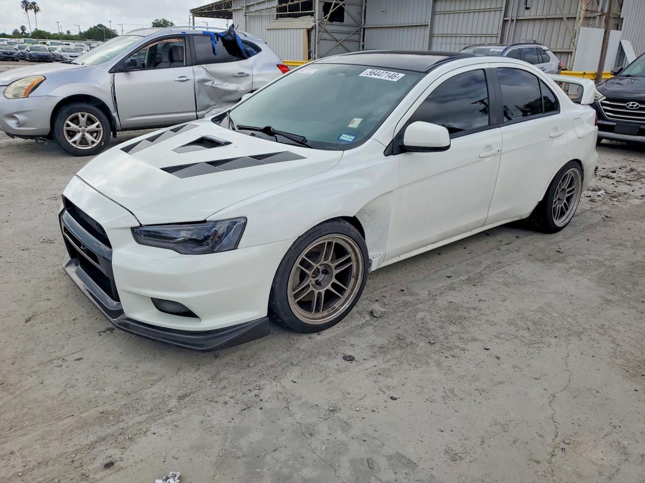 2014 Mitsubishi Lancer Evolution Gsr White vin: JA32W8FVXEU021204
