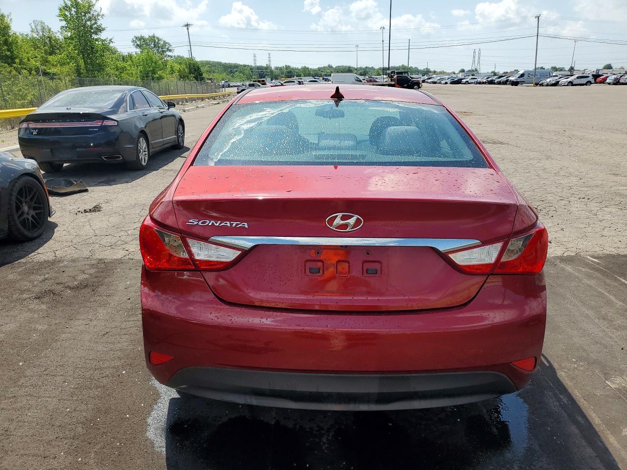 2014 Hyundai Sonata Gls Red vin: 5NPEB4ACXEH888203