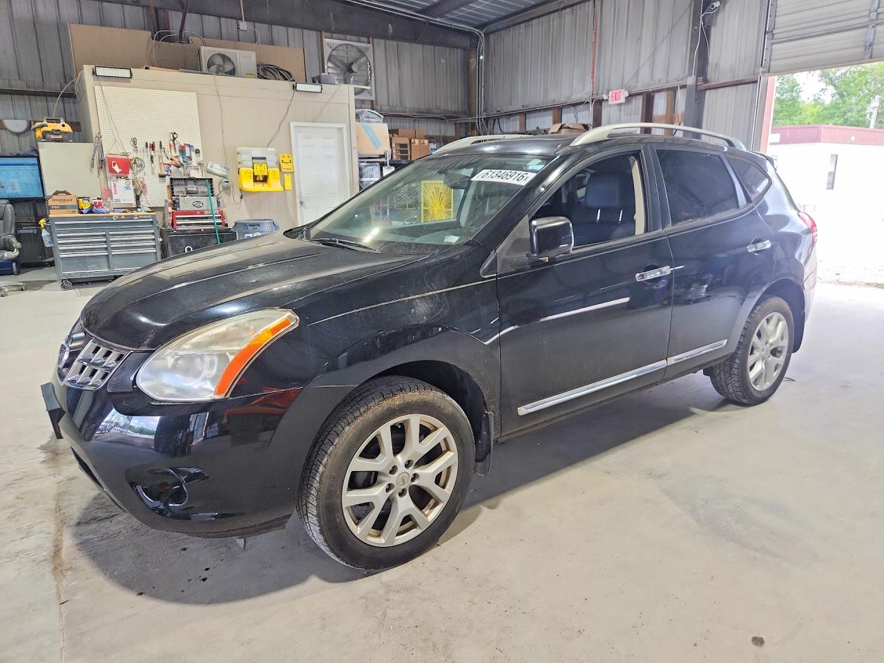 2012 Nissan Rogue S Black vin: JN8AS5MV4CW366454