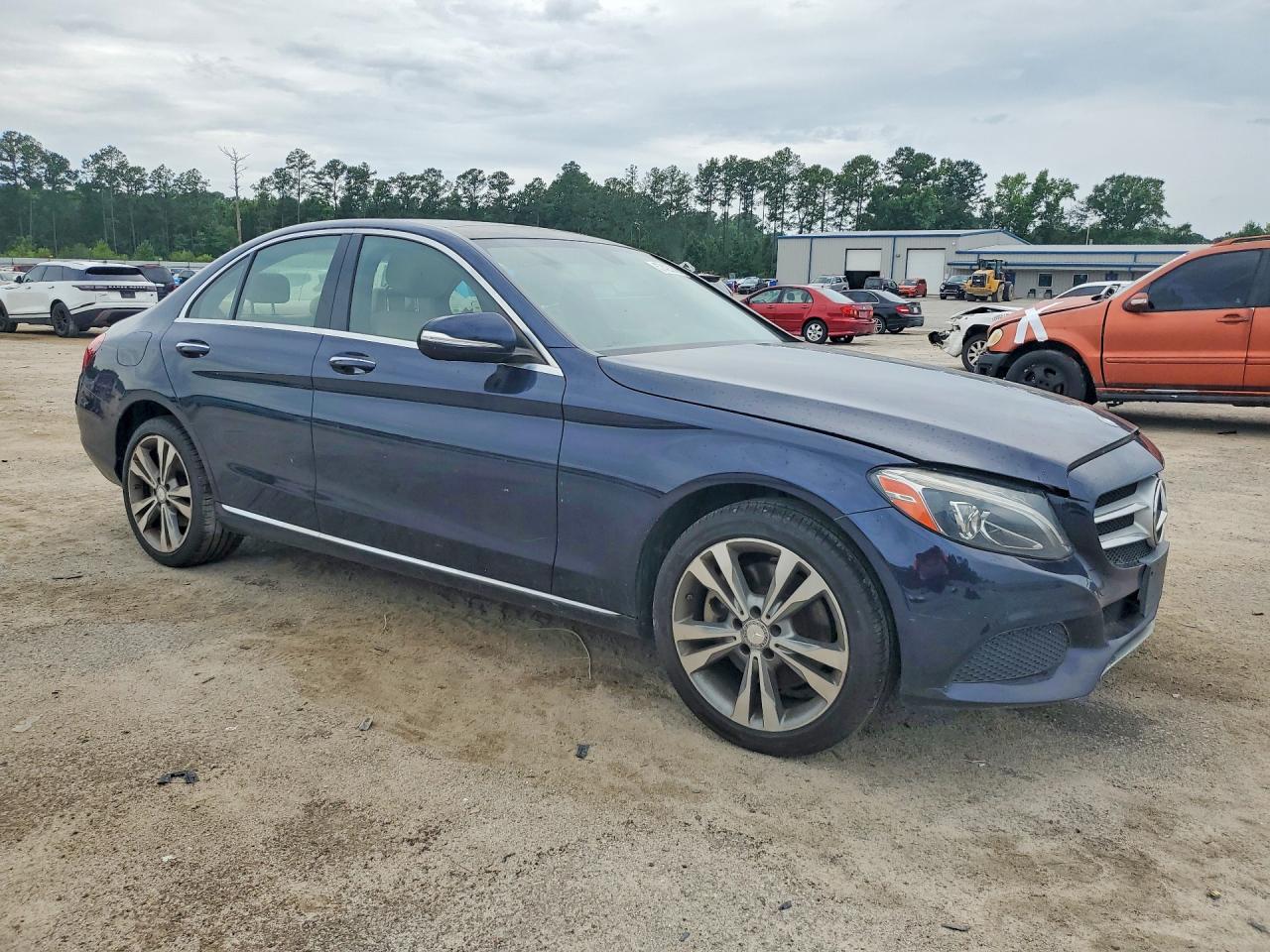 2015 Mercedes-benz C 300 4matic Blue vin: 55SWF4KB3FU041388