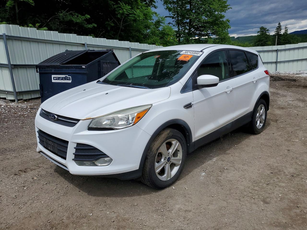 2014 Ford Escape Se White vin: 1FMCU0G95EUD38429