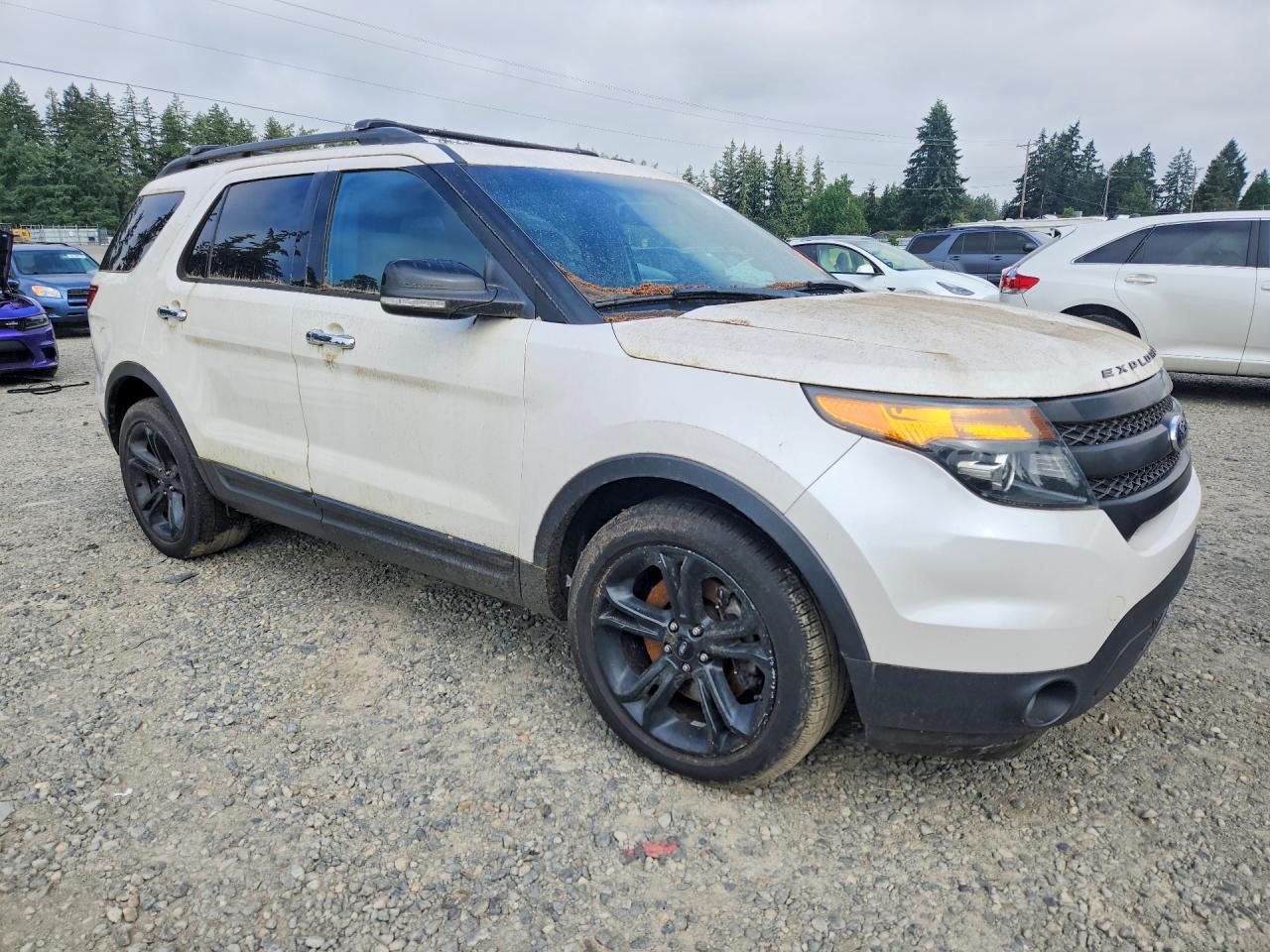 2013 Ford Explorer Sport White vin: 1FM5K8GT0DGC49504