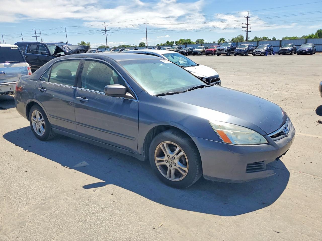 2007 Honda Accord Se Gray vin: 1HGCM56307A216422
