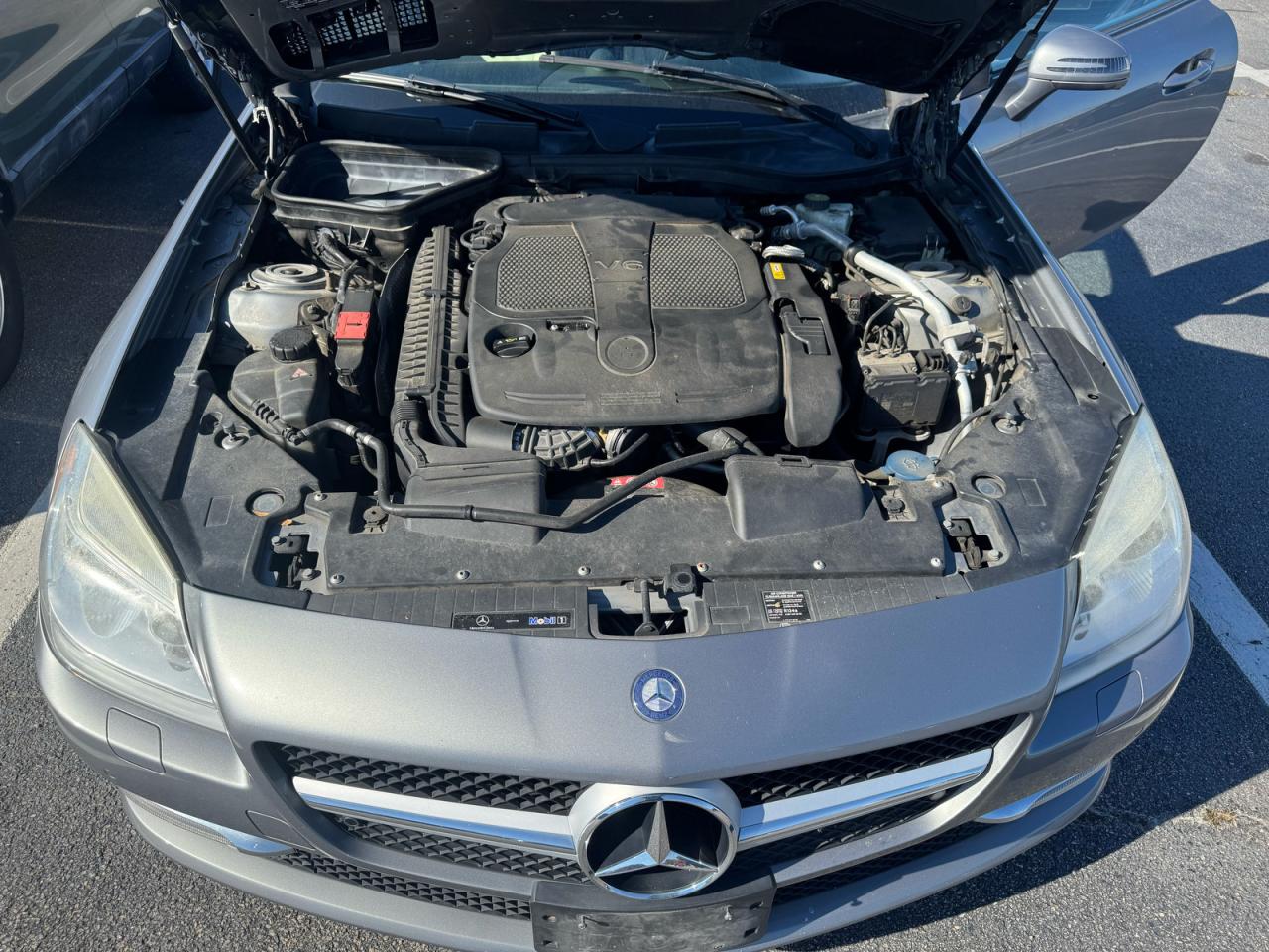 2012 Mercedes-benz Slk 350 Gray vin: WDDPK5HA7CF023446