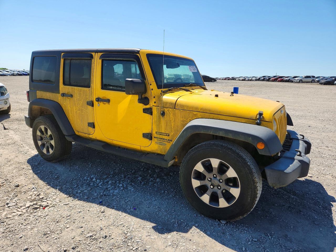 2015 Jeep Wrangler Unlimited Sport Yellow vin: 1C4BJWDGXFL679329