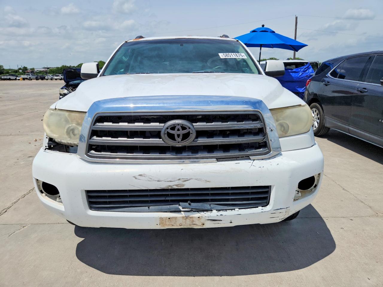 2009 Toyota Sequoia Sr5 White vin: 5TDZT64AX9S000649