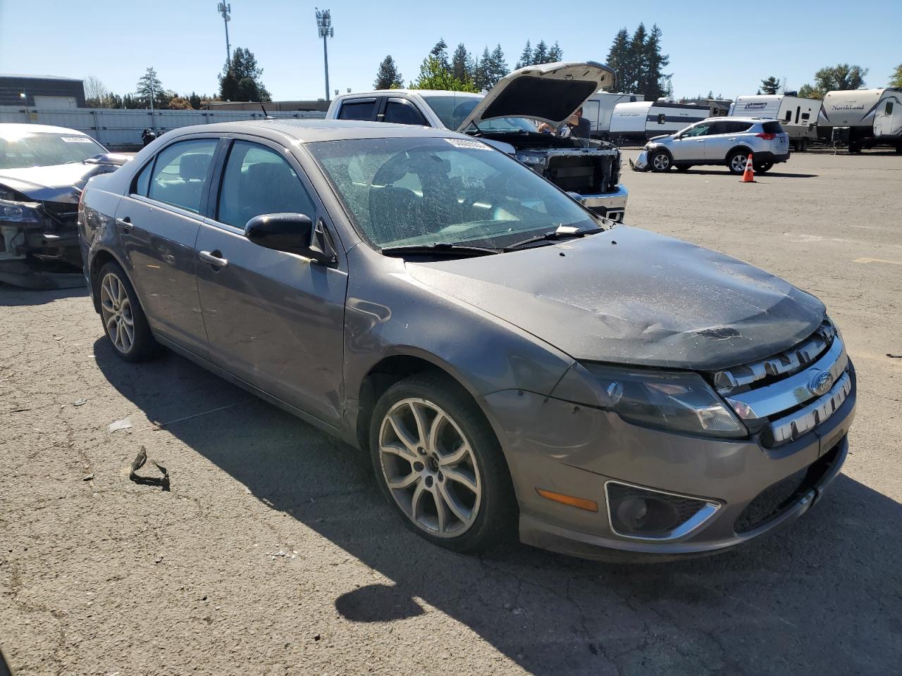 2012 Ford Fusion Sel Серый vin: 3FAHP0JG9CR398362