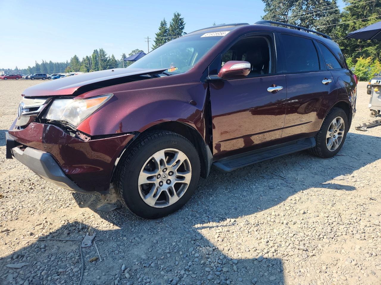 2008 Acura Mdx Technology Burgundy vin: 2HNYD28618H545251