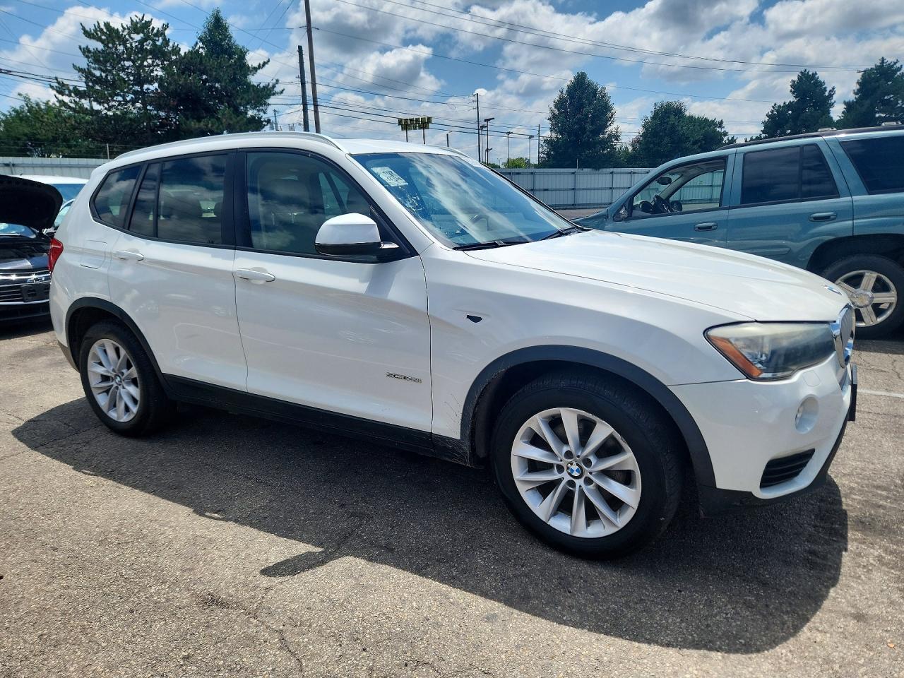 2015 Bmw X3 Sdrive28i White vin: 5UXWZ7C50F0F75855