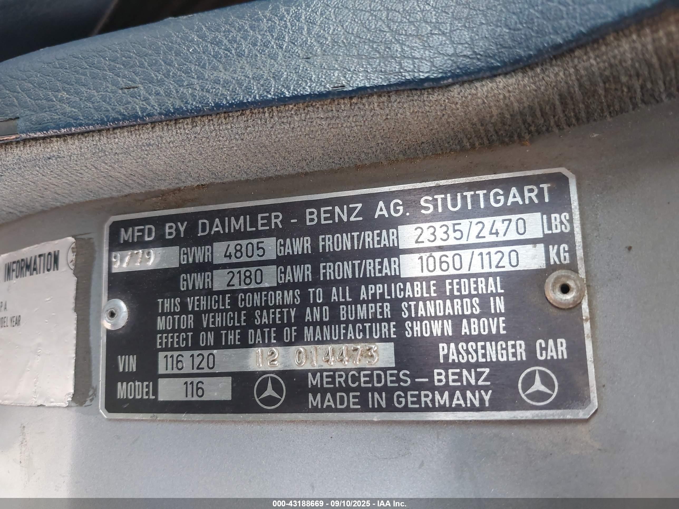1980 Mercedes Benz 300   Gray vin: 11612012014473   