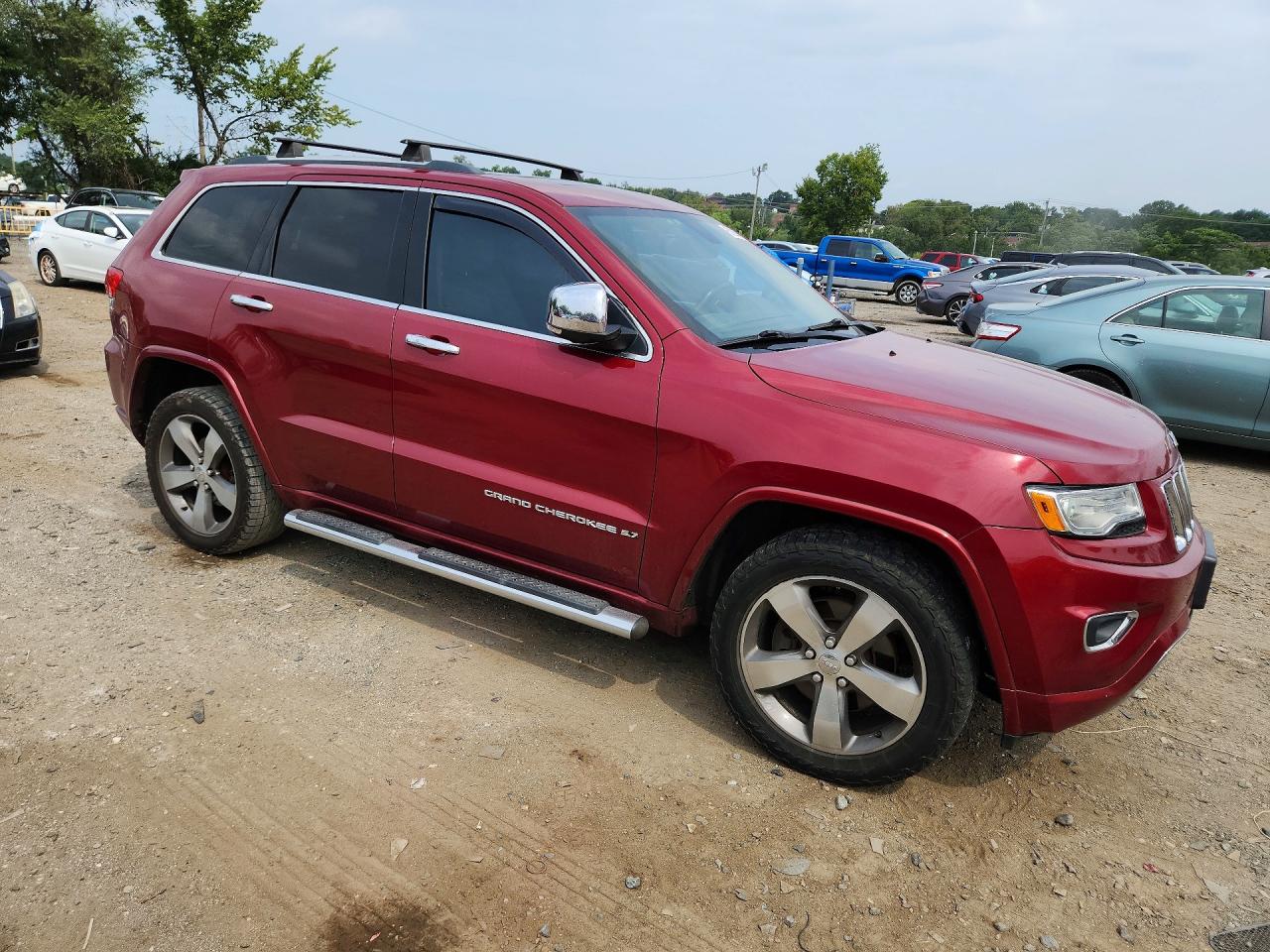 2015 Jeep Grand Cherokee Overland Red vin: 1C4RJFCT8FC625458