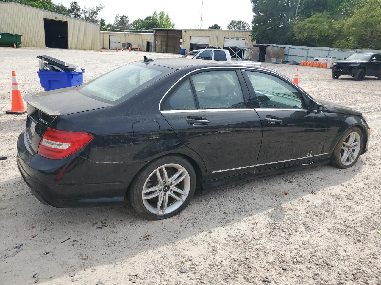 2012 Mercedes-benz C 300 4matic Black vin: WDDGF8BB3CR193602