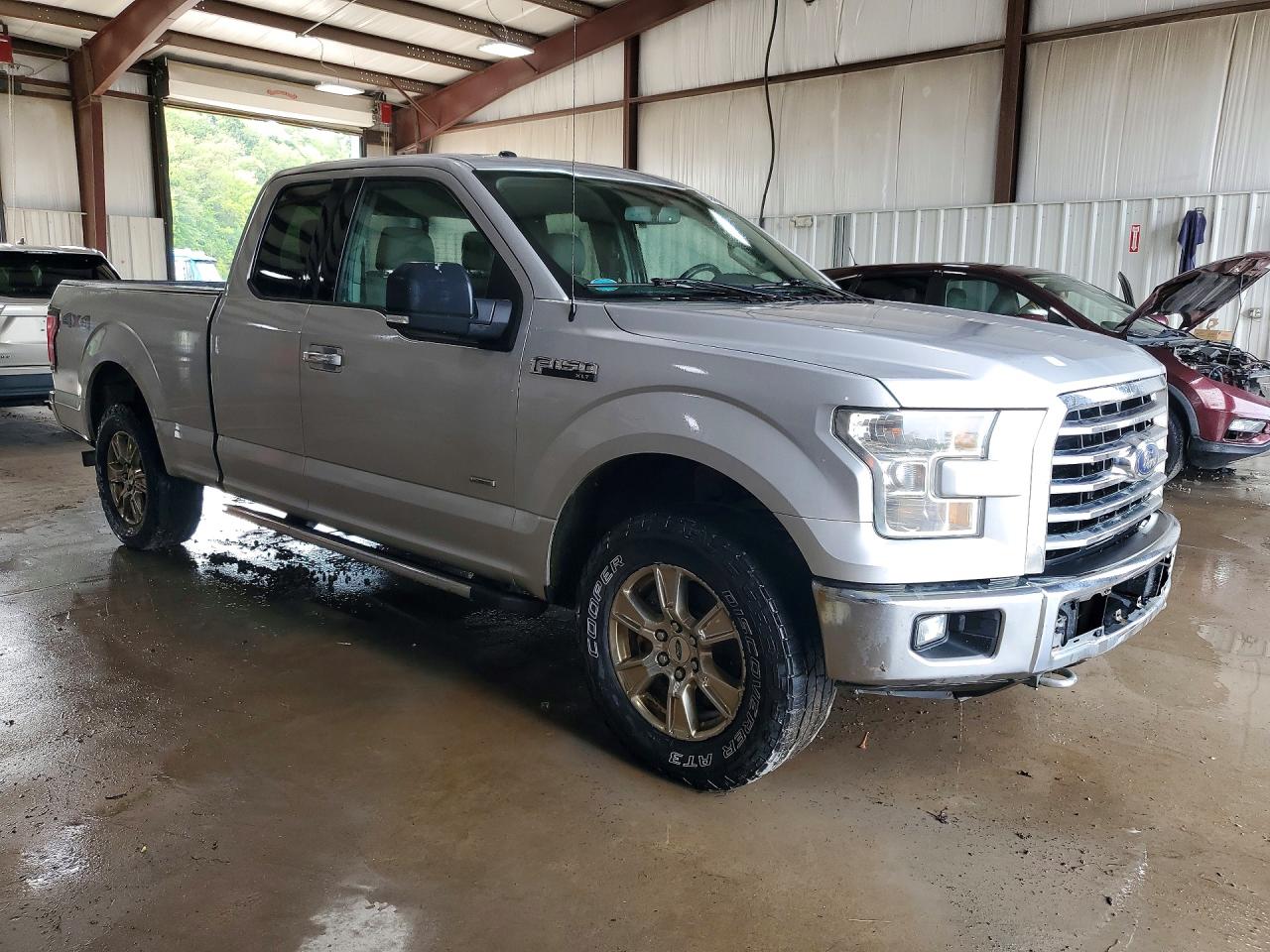 2015 Ford F150 Super Cab Silver vin: 1FTEX1EP2FFB21633