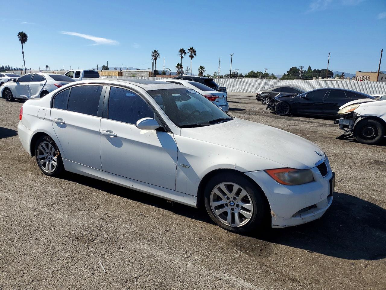 2007 Bmw 328 I Sulev White vin: WBAVC53547FZ77034