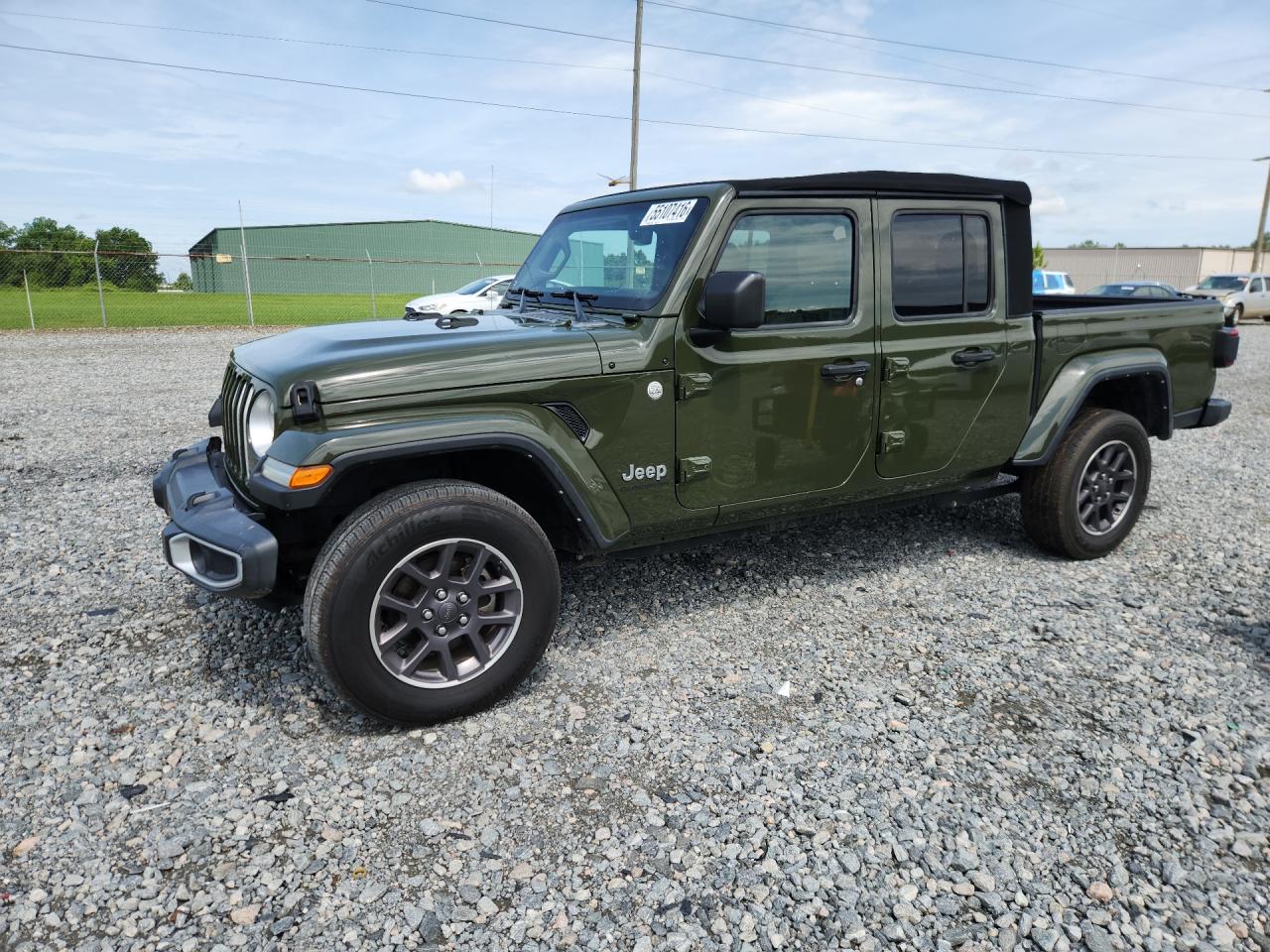 2022 Jeep Gladiator Overland Green vin: 1C6HJTFG2NL129487