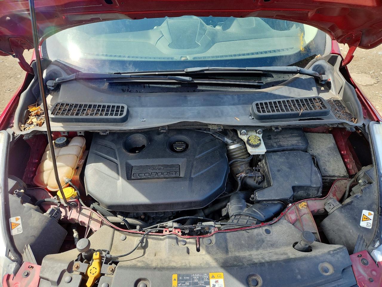 2013 Ford Escape Titanium Red vin: 1FMCU0J90DUD76058