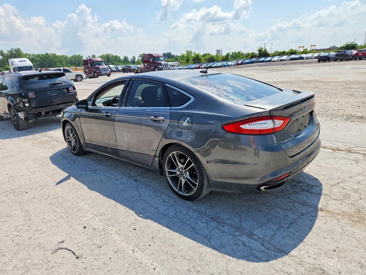 2015 Ford Fusion Titanium Gray vin: 3FA6P0K93FR274499