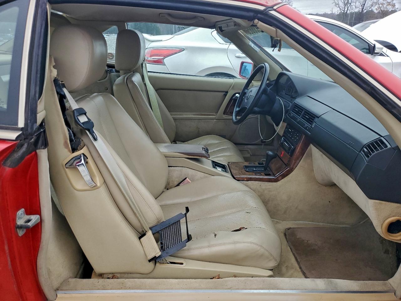 1991 Mercedes-benz 300 Sl Red vin: WDBFA61E9MF019572