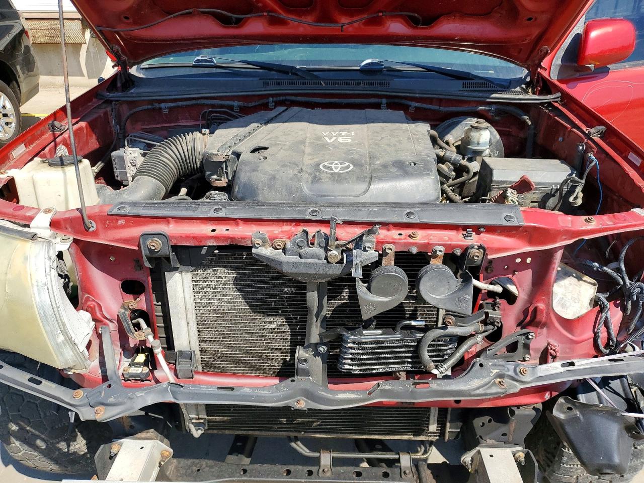 2009 Toyota Tacoma Double Cab Red vin: 3TMLU42NX9M026973
