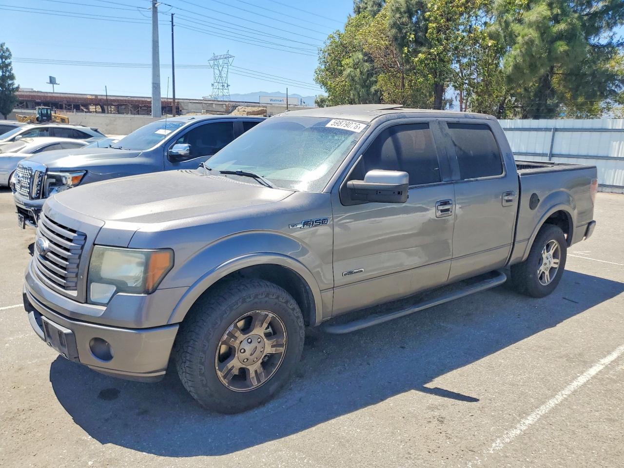 2012 Ford F150 Supercrew Gray vin: 1FTFW1CT8CFC59034